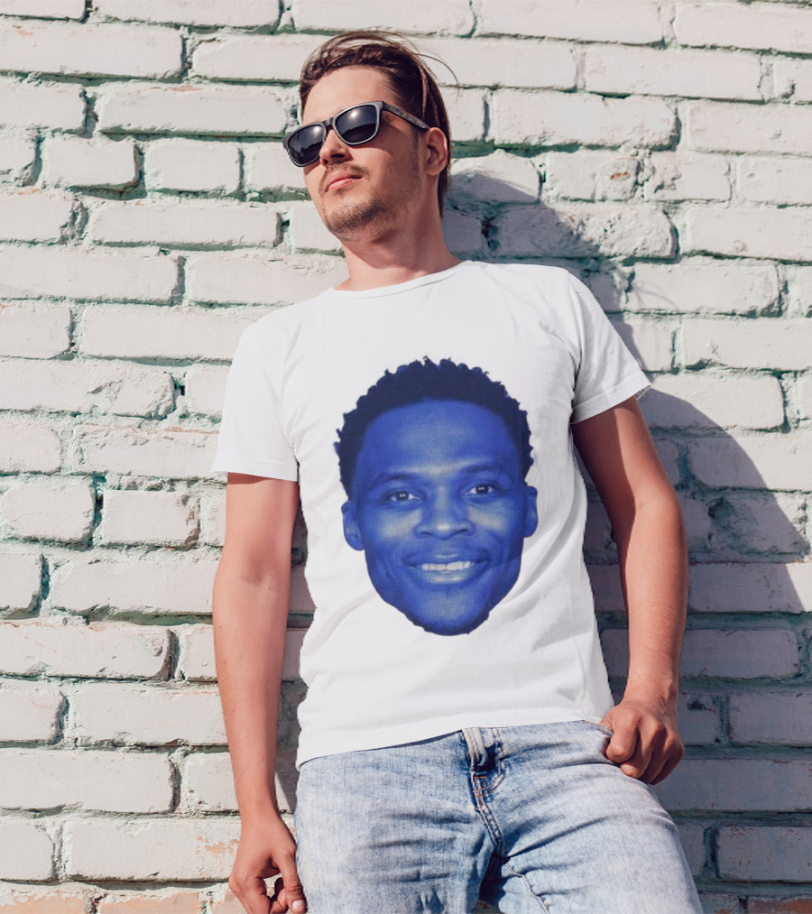Westbrook Blue Half-tone Big Head T-Shirt