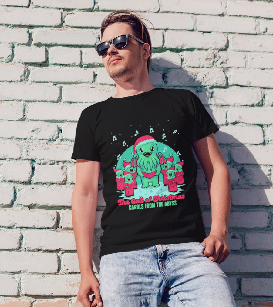 Santa Cthulhu The Call Of Christmas Carols From The Abyss T-Shirt