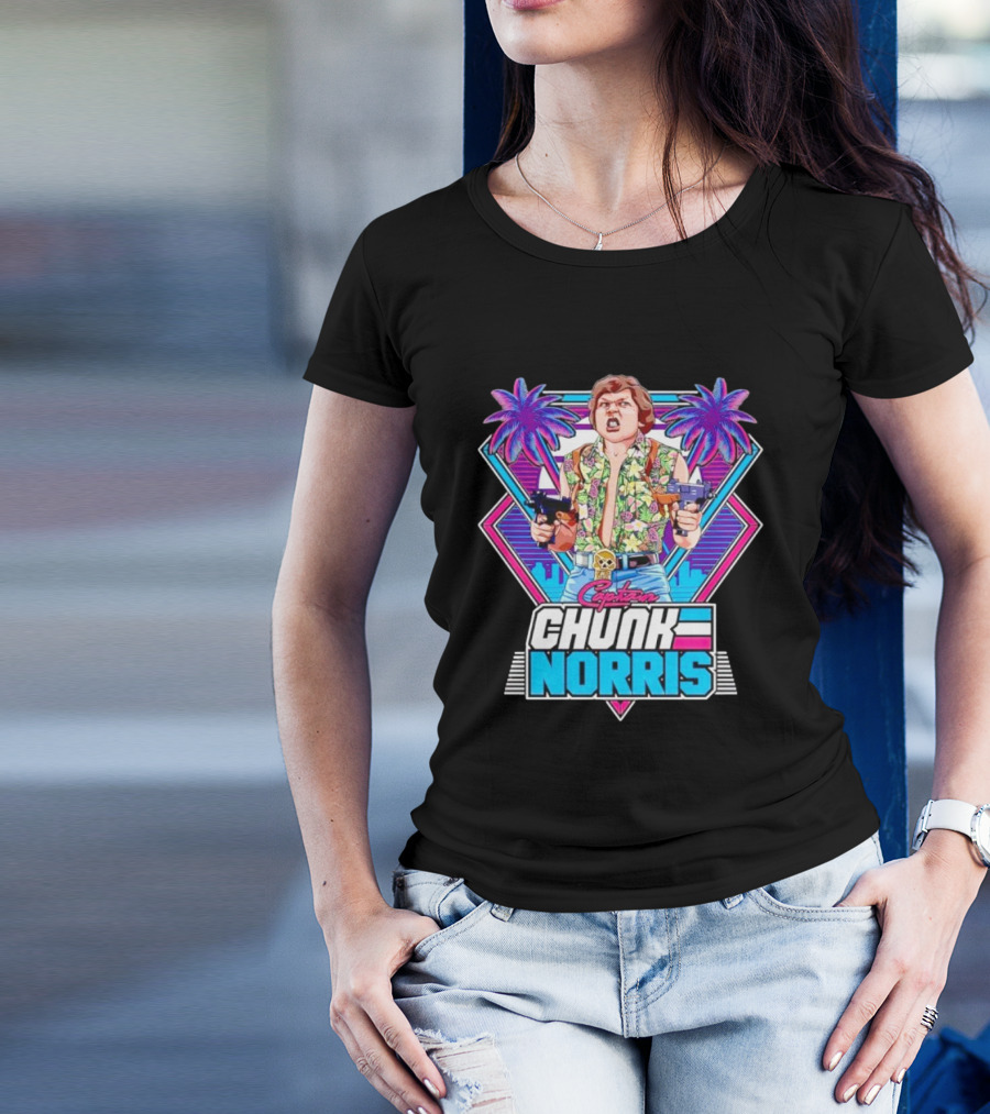 Chunk Norris Captain Miami Retro Adventure 80s T-Shirt