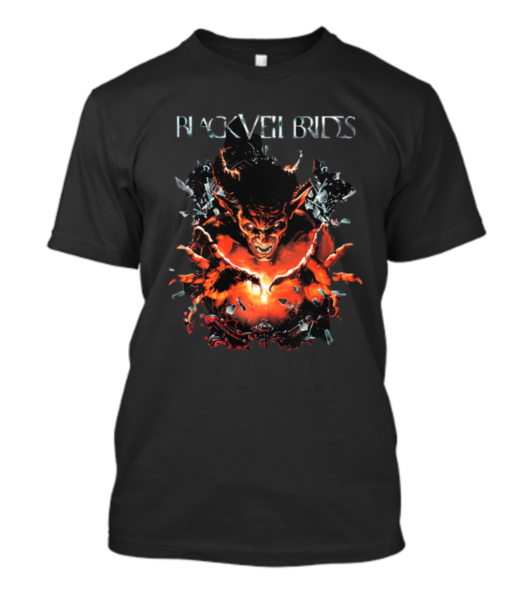 Black Veil Brides Devil In The Mirror 2024 Shattered Reflection Demon T-Shirt