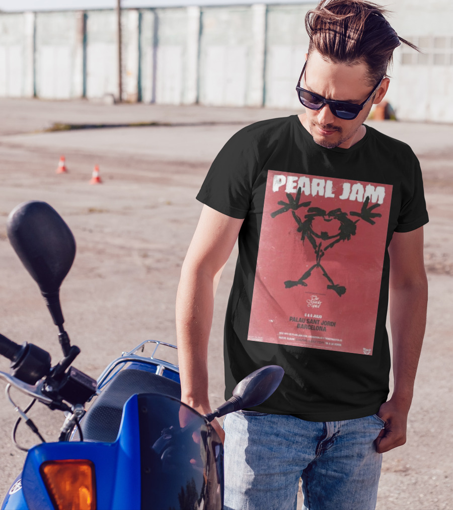 Pearl Jam Barcelona Concert 2024 On 6th And 8th July At Palau Sant Jordi Featuring Nuevo Album Dark Matter T-Shirt