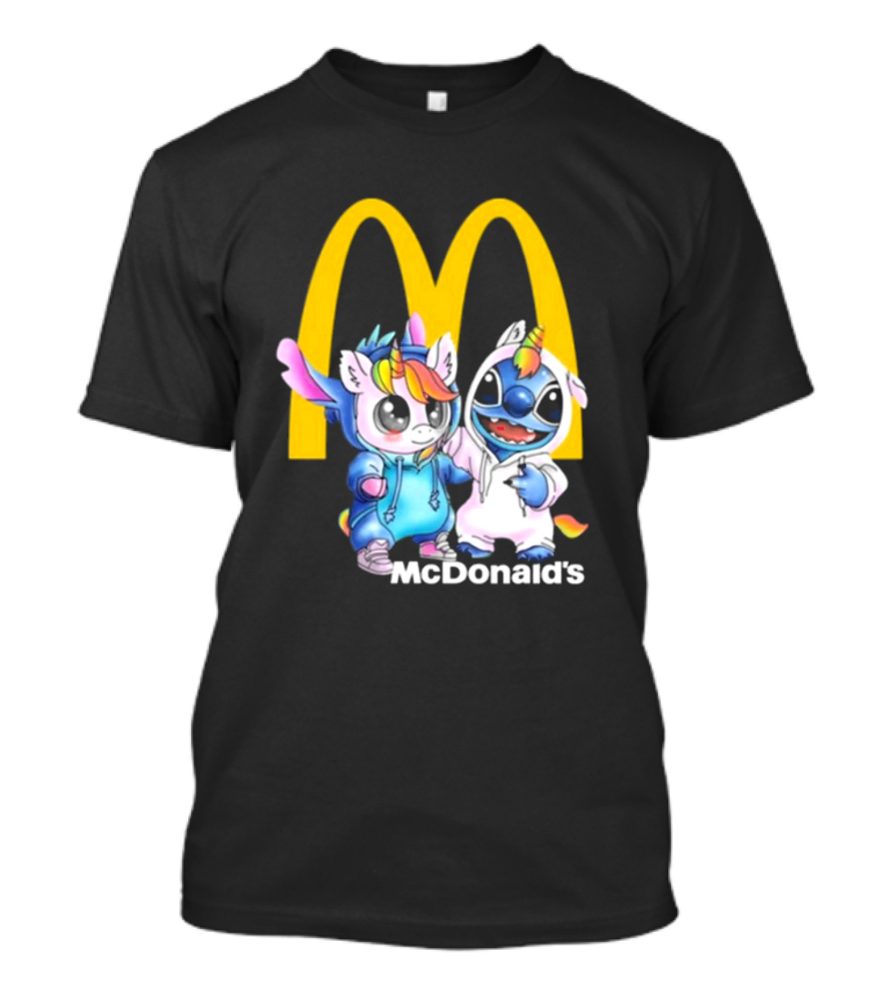 Stitch Unicorn McDonald’s 2024 Burger Fan Duo Fun T-Shirt