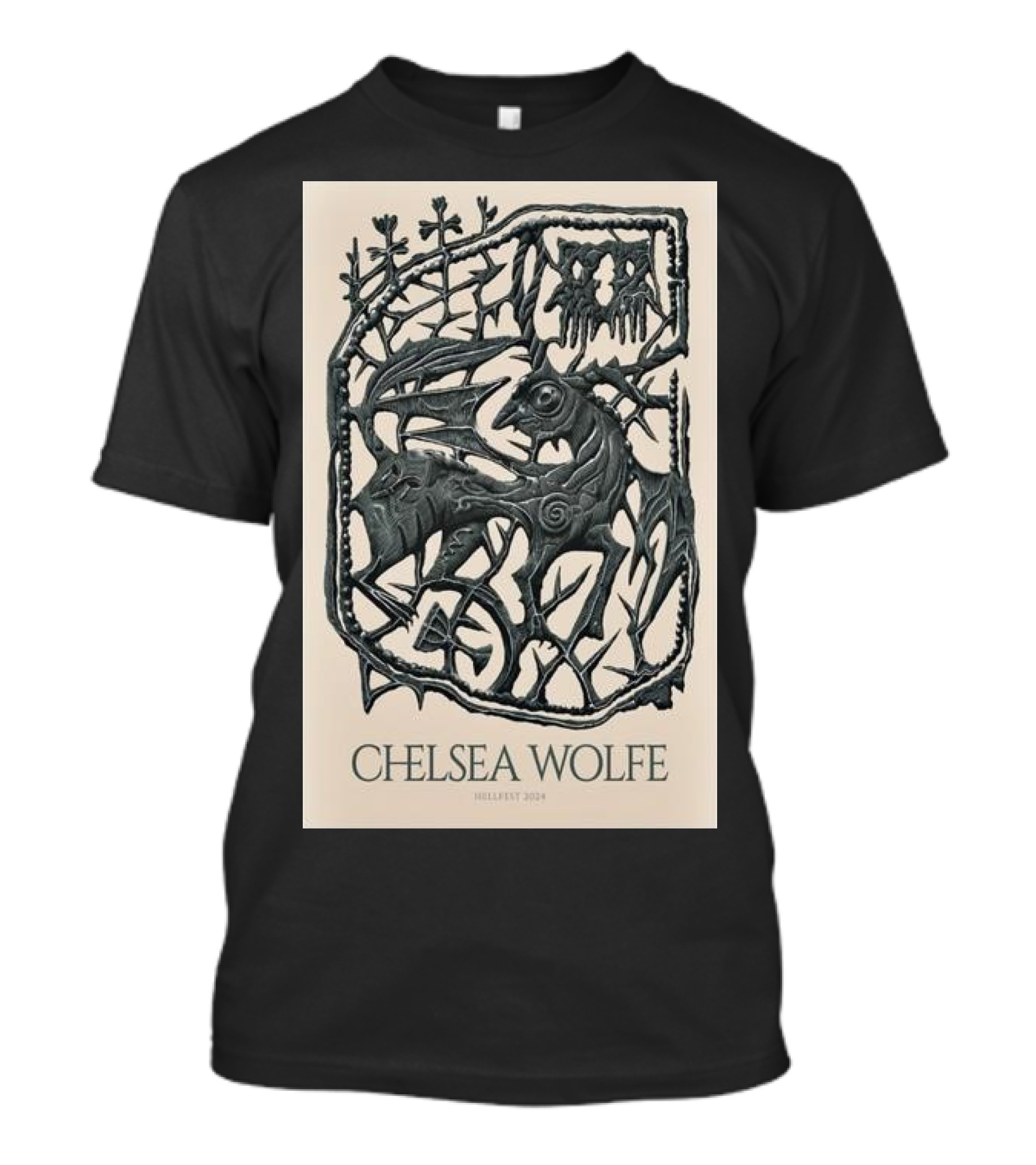 Chelsea Wolfe Hellfest 2024 Ornate Mythical Beast T-Shirt