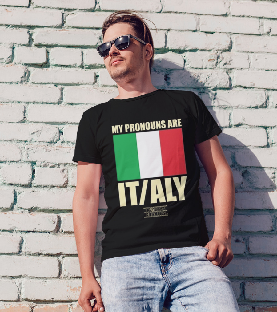 Dorian Electra My Pronouns Are Italy IT/ALY Italian Flag T-Shirt