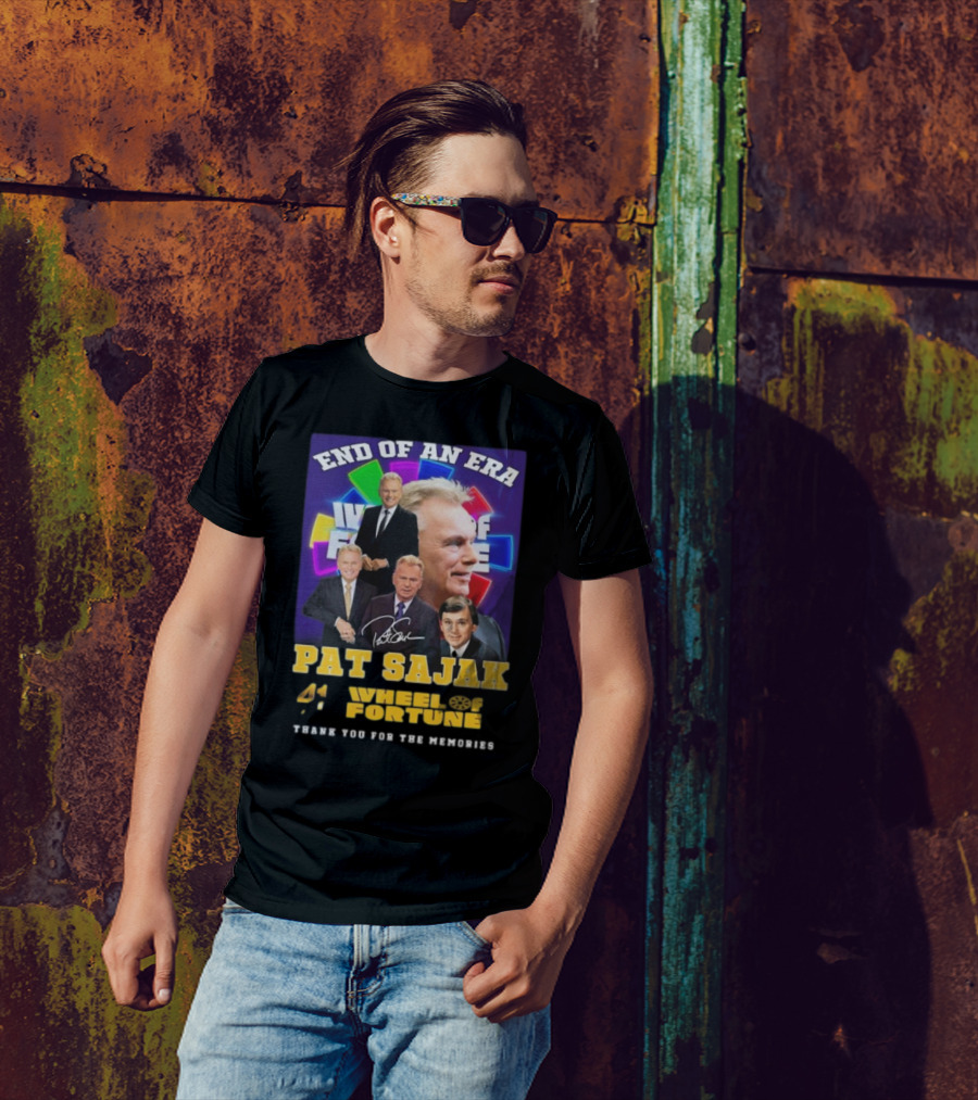 End Of An Era Pat Sajak 41 Wheel Of Fortune Thank You For The Memories T-Shirt