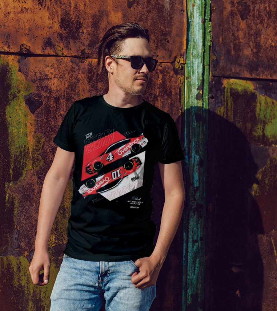Josh Berry Noah Gragson Overstock Stewart-Haas Racing Car Designs NASCAR T-Shirt