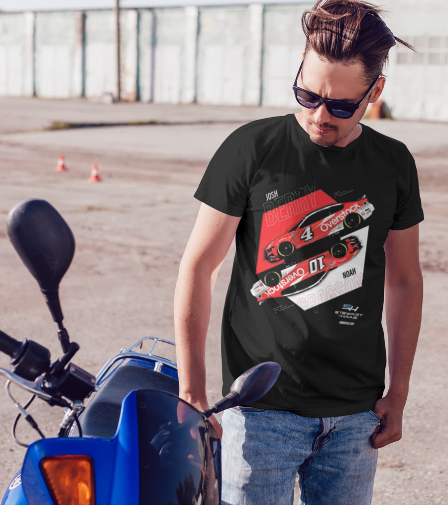 Josh Berry Noah Gragson Overstock Stewart-Haas Racing Car Designs NASCAR T-Shirt