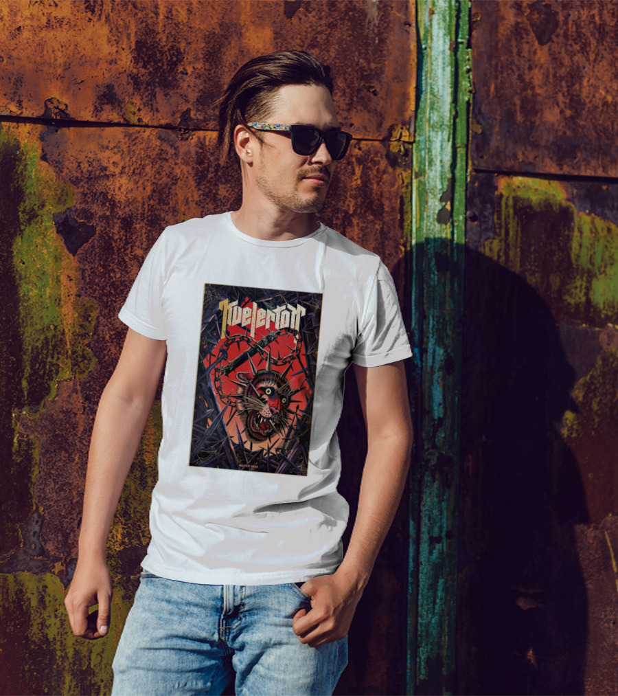 Kvelertak Helfest Clisson France 2024 Wild Cat Art With Thorns T-Shirt