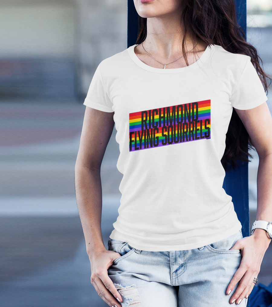 Richmond Flying Squirrels Pride Rainbow Stow T-Shirt