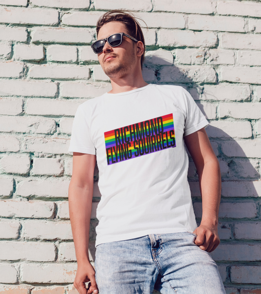 Richmond Flying Squirrels Pride Rainbow Stow T-Shirt