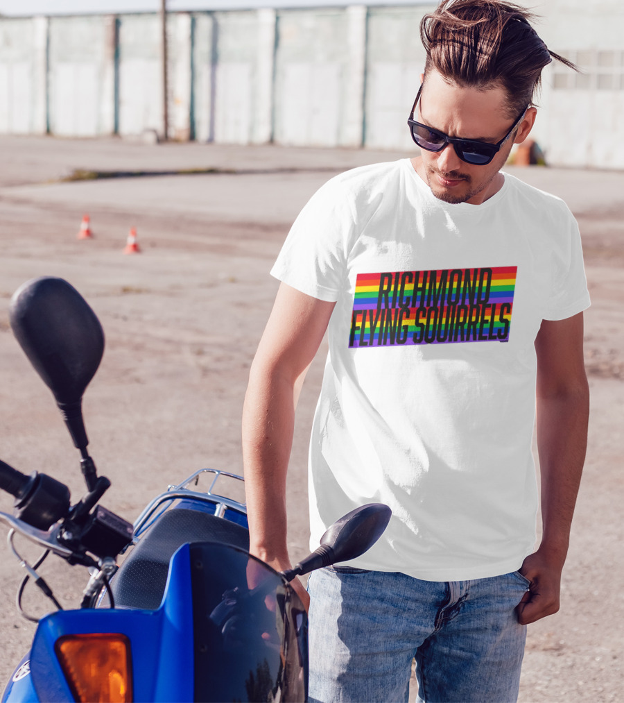 Richmond Flying Squirrels Pride Rainbow Stow T-Shirt