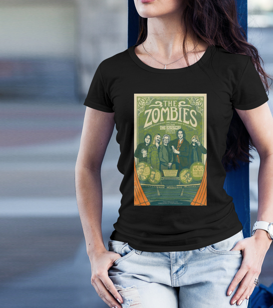 The Zombies Featuring The Rubettes The Barbican London UK June 7 2024 Plus Special Guests Colin Blunstone Rod Argent T-Shirt