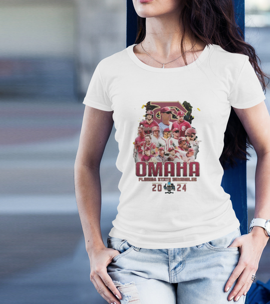Omaha Florida State Seminoles 2024 College World Series Baseball Team Players T-Shirt