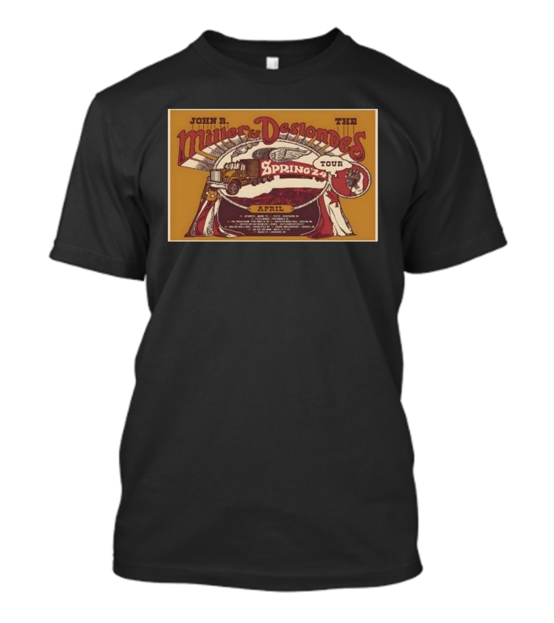 John R. Miller And Deslondes Spring 2024 Tour April T-Shirt