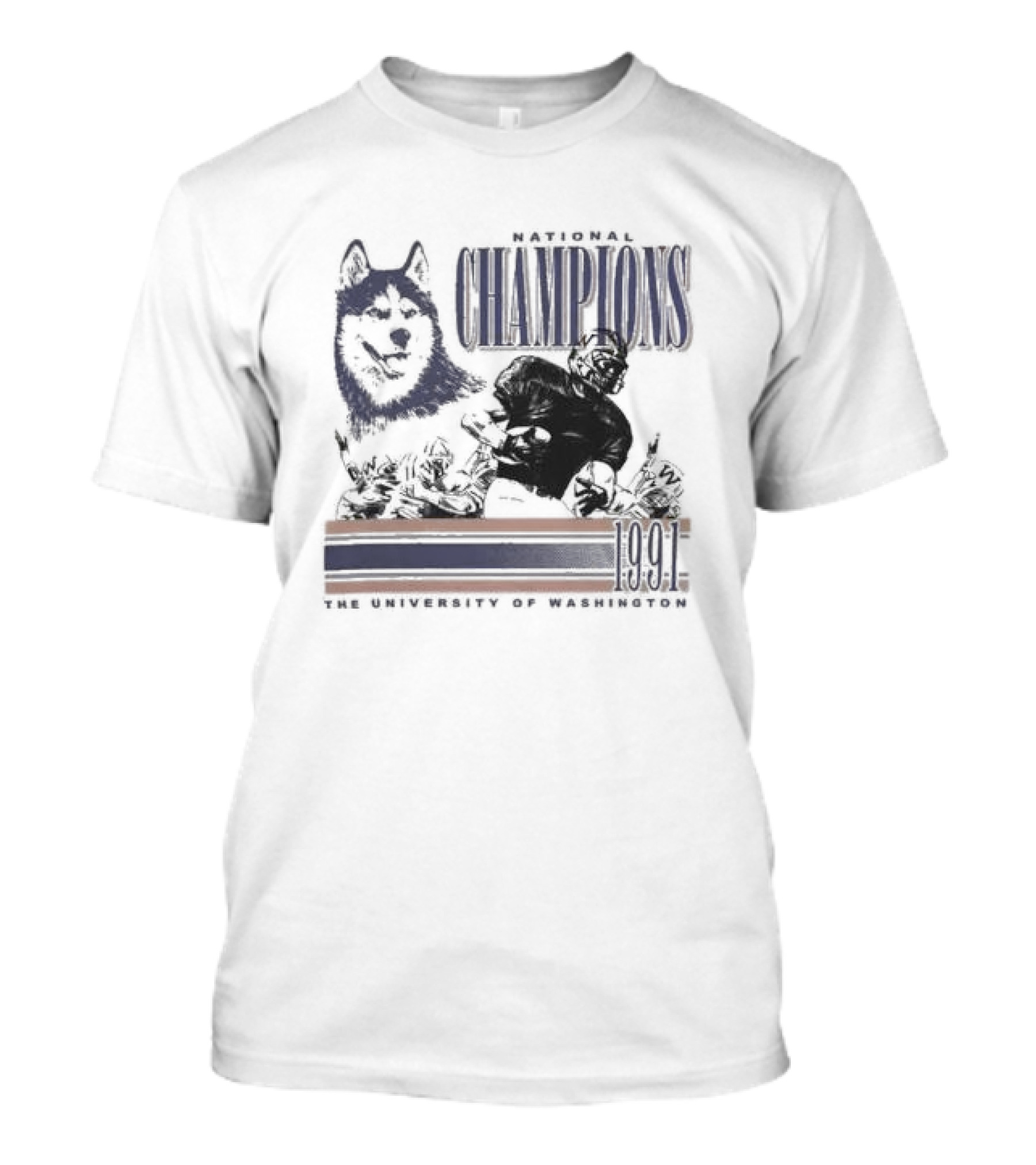 National Champions Washington Huskies 1991 The University Of Washington T-Shirt