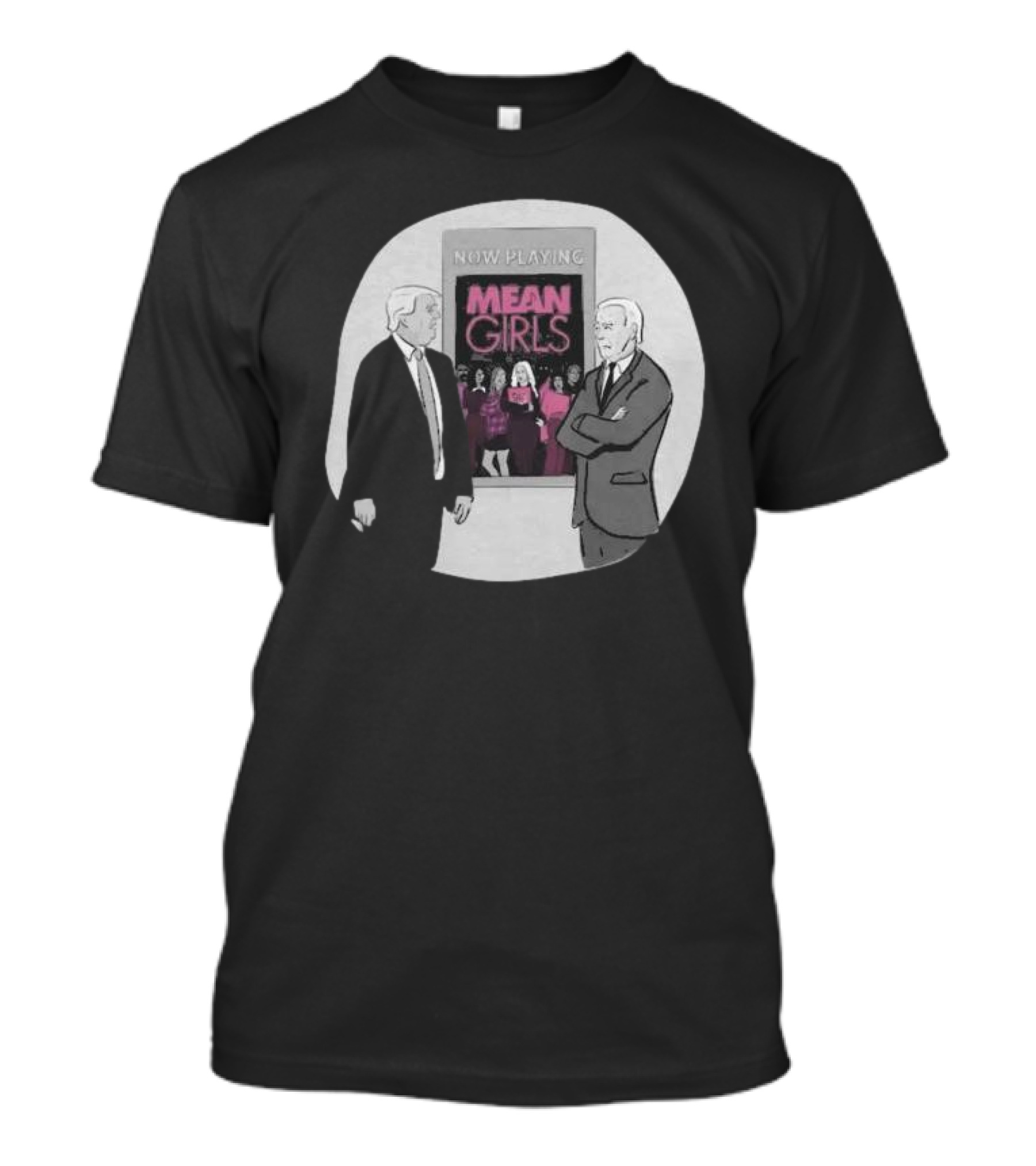 Now Playing Mean Girls Trump And Biden Face To Face New Yorker Cartoon T-Shirt