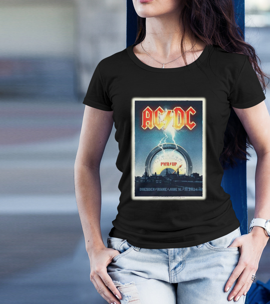 AC DC PWR Up Tour Dresden Rinne June 16 19 2024 Concert Gig T-Shirt