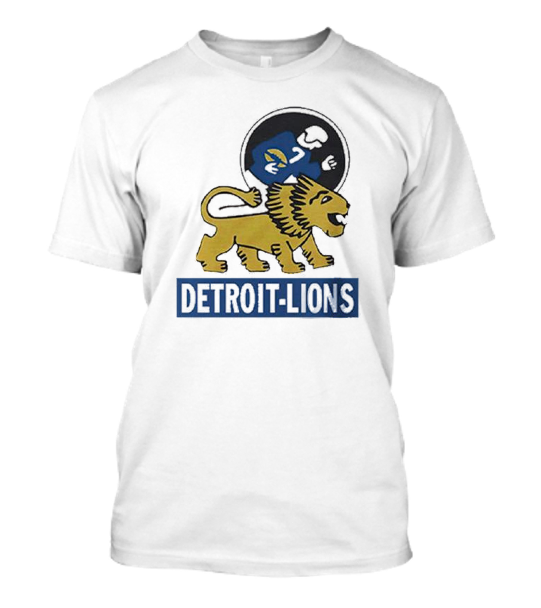 Detroit Lions Vintage Logo Golden Lion T-Shirt