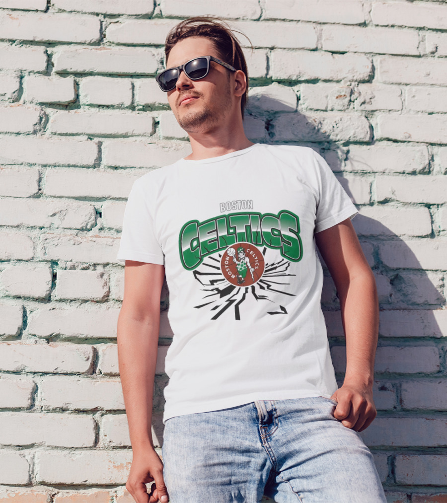 Boston Celtics Basketball NBA Power Earthquake T-Shirt