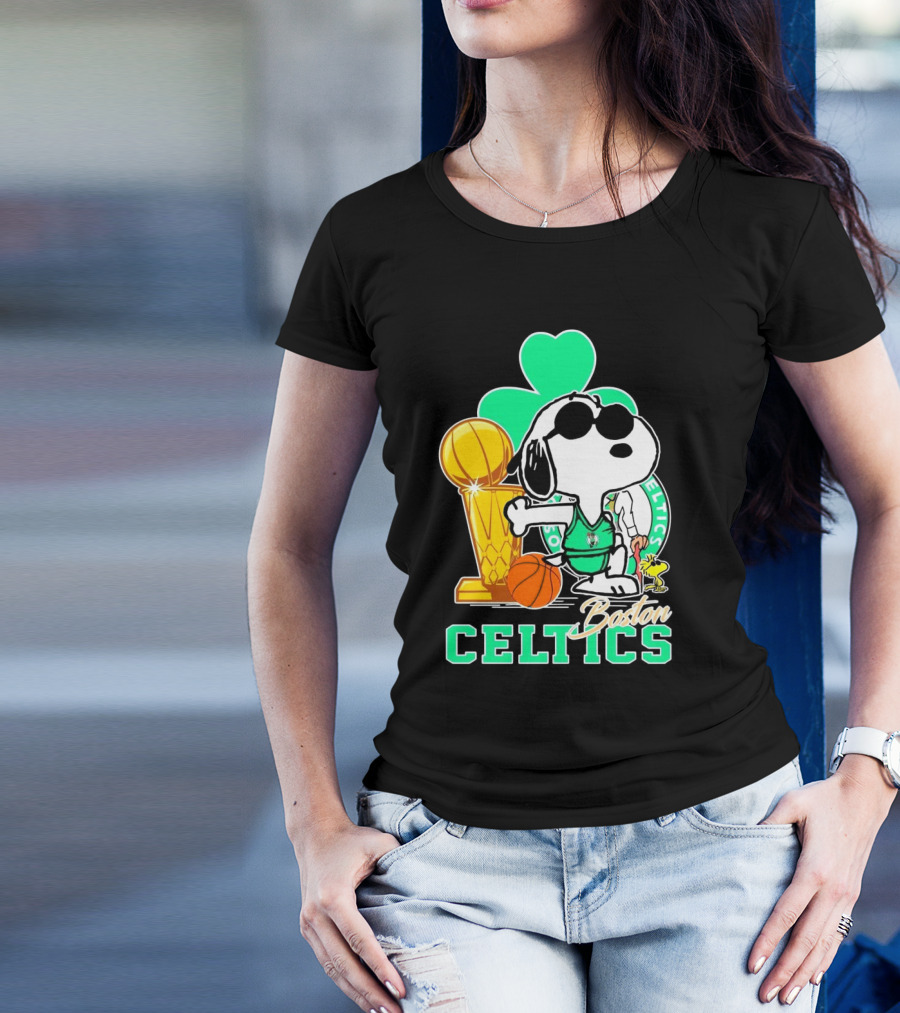 Snoopy Peanuts Boston Celtics NBA Finals Champions T-Shirt