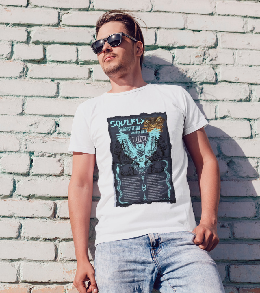 Soulfly Superstition Euro UK Tour Totem T-Shirt