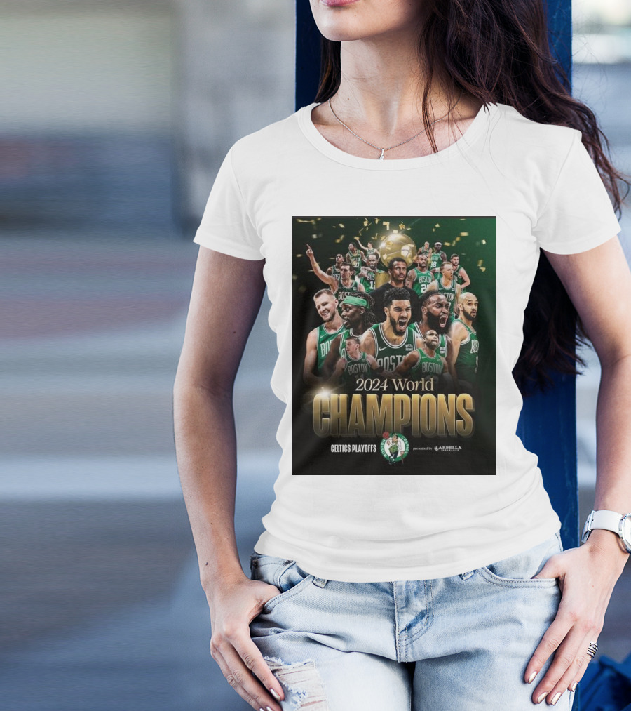 Celtics Playoffs 2024 World Champions Boston NBA T-Shirt