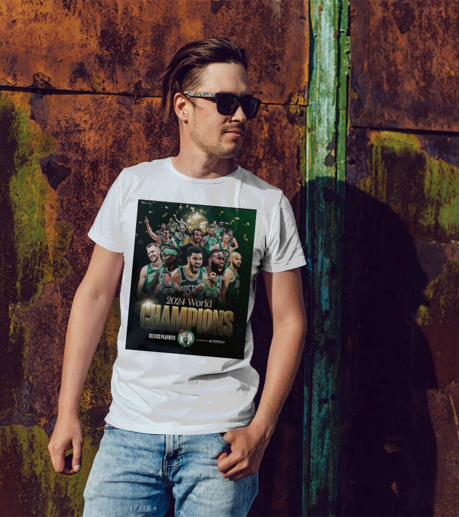 Celtics Playoffs 2024 World Champions Boston NBA T-Shirt