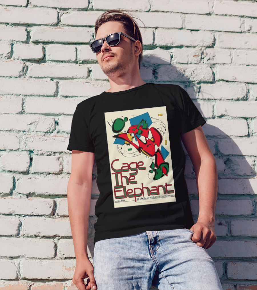 Cage The Elephant Salt Lake City Utah First Credit Union Amphitheatre June 20 T-Shirt