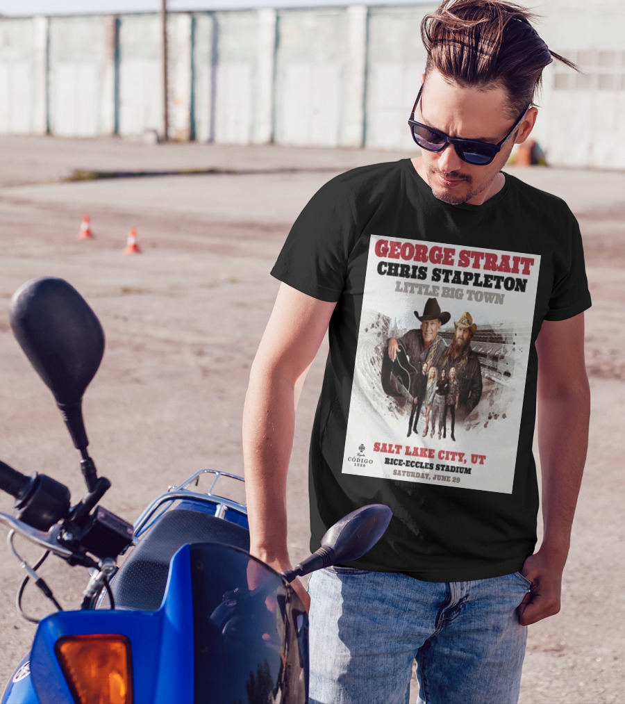 George Strait Chris Stapleton Little Big Town Salt Lake City UT Rice-Eccles Stadium Saturday June 29 T-Shirt
