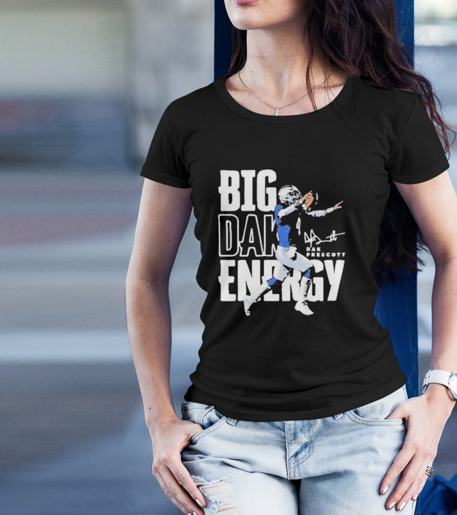 Dallas Cowboys Big Dak Energy Dak Prescott Player Signature T-Shirt