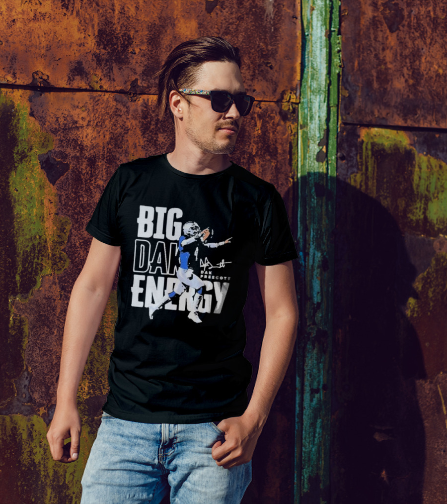 Dallas Cowboys Big Dak Energy Dak Prescott Player Signature T-Shirt