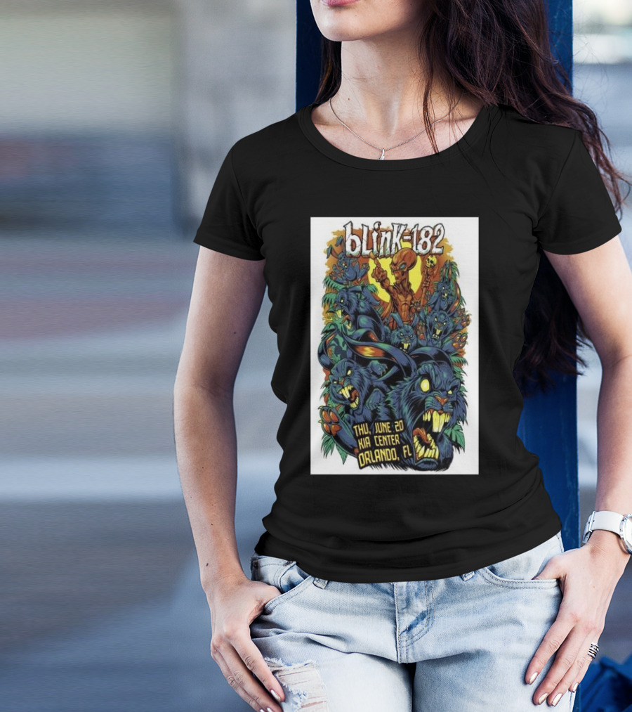 Blink-182 Concert Kia Center Orlando June 20 Colorful Monster T-Shirt