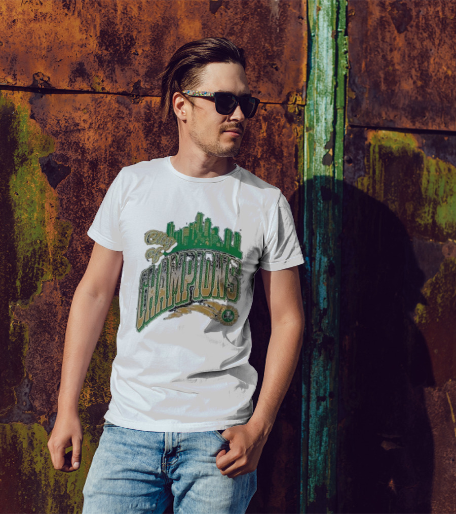 Boston Celtics City Of Champions Boston Skyline 2024 NBA Finals T-Shirt
