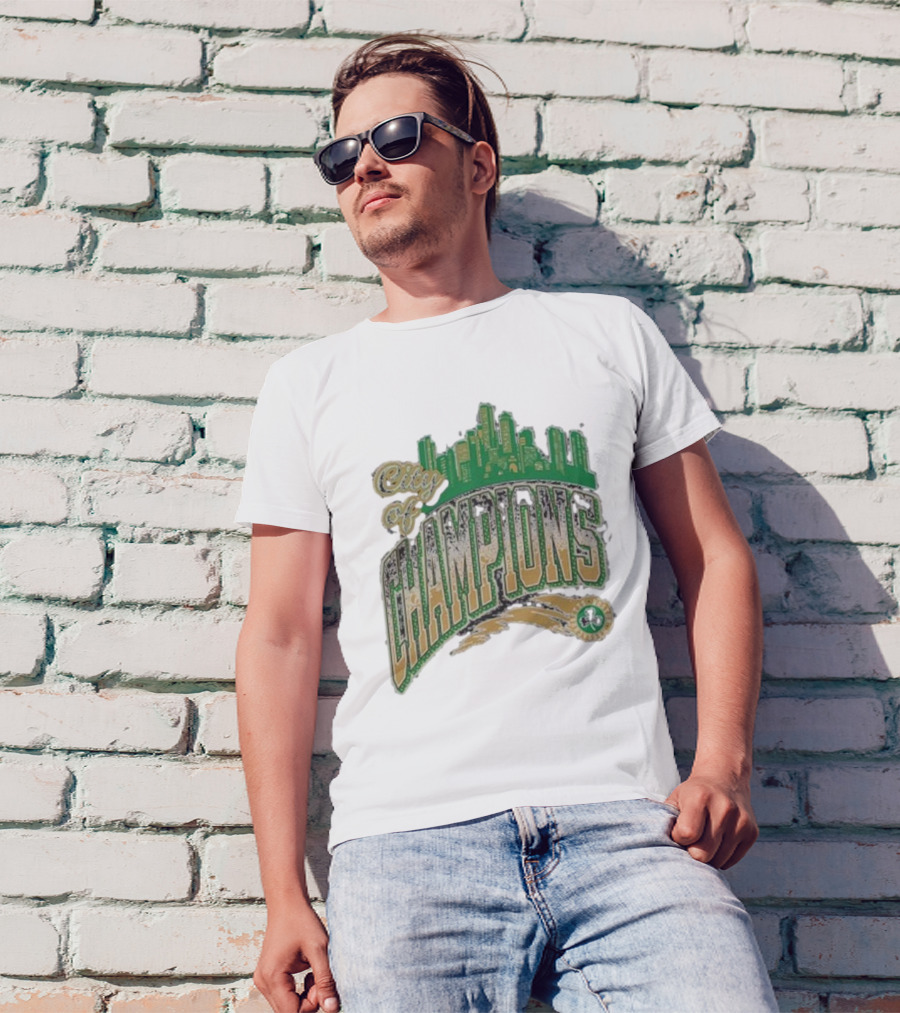 Boston Celtics City Of Champions Boston Skyline 2024 NBA Finals T-Shirt