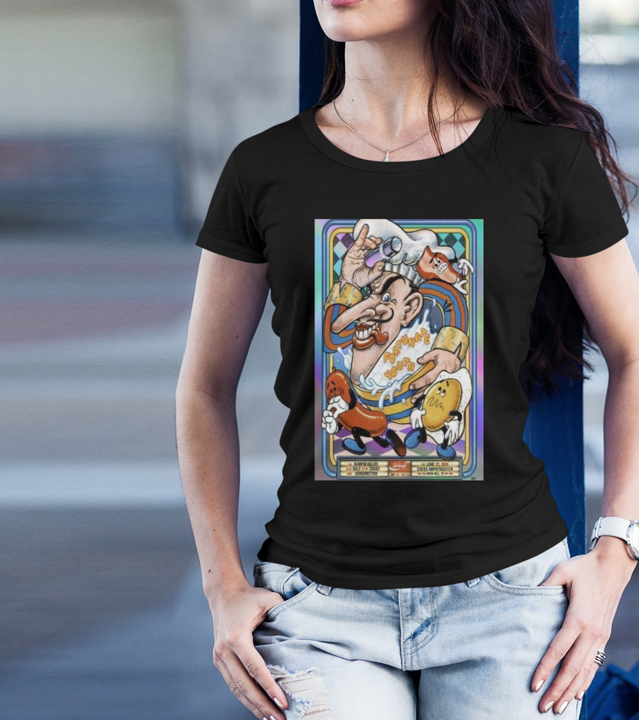 Fortunate Youth Live June 22 2024 The Coves Amphitheater Union Hall VA Trippy Cartoon T-Shirt