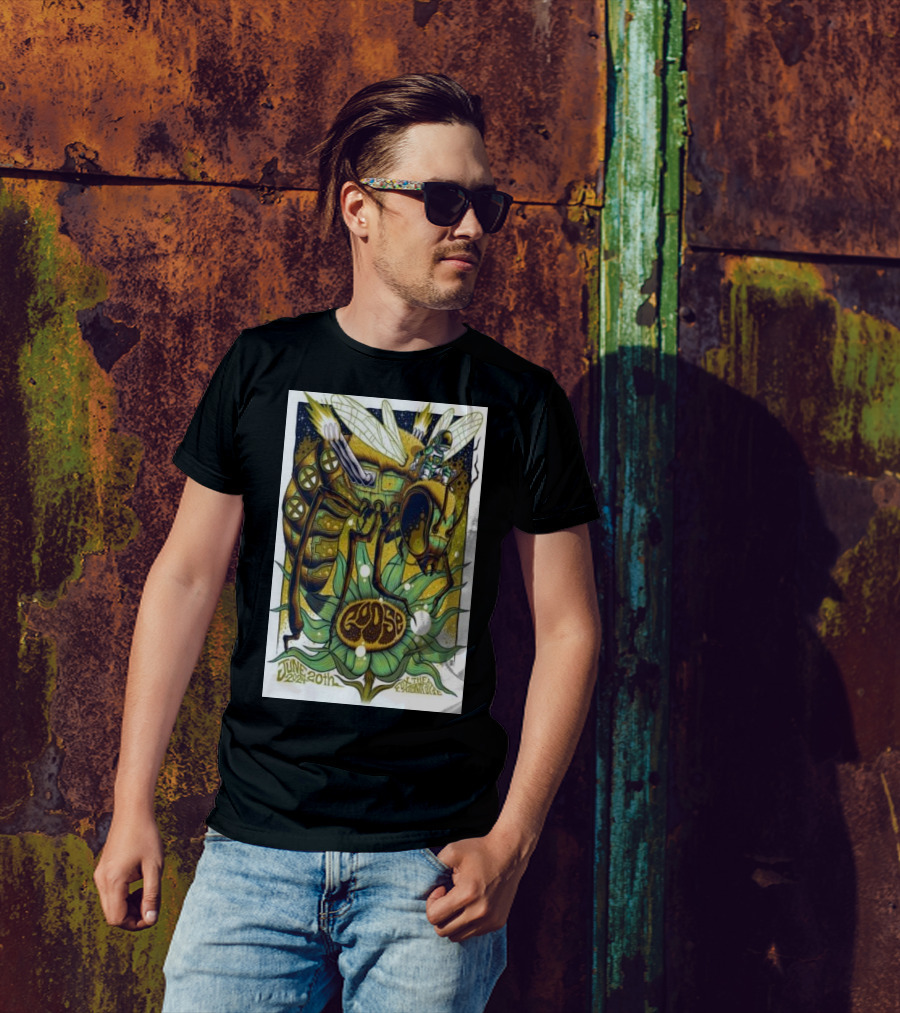 Goose June 20 2024 Fox Theater Atlanta GA Giant Mechanical Insect And Astronaut On Flower T-Shirt