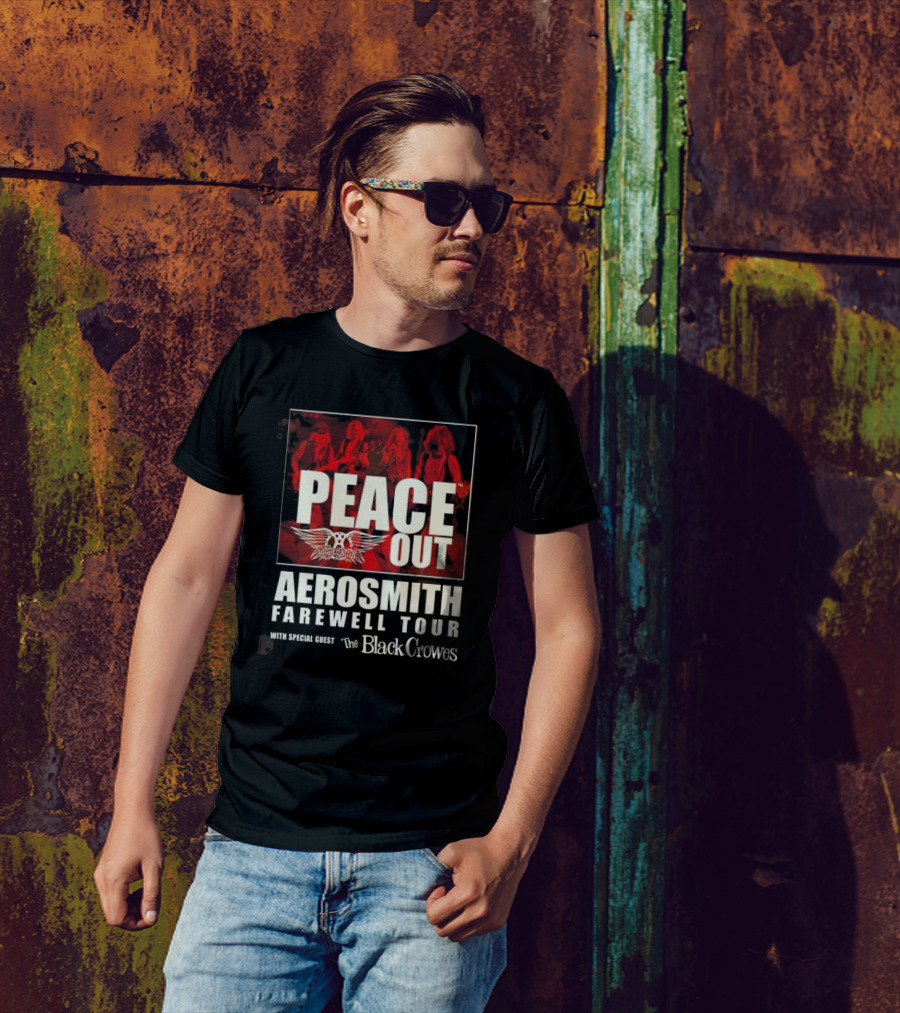 PEACE OUT Aerosmith Farewell Tour With Special Guest The Black Crowes T-Shirt