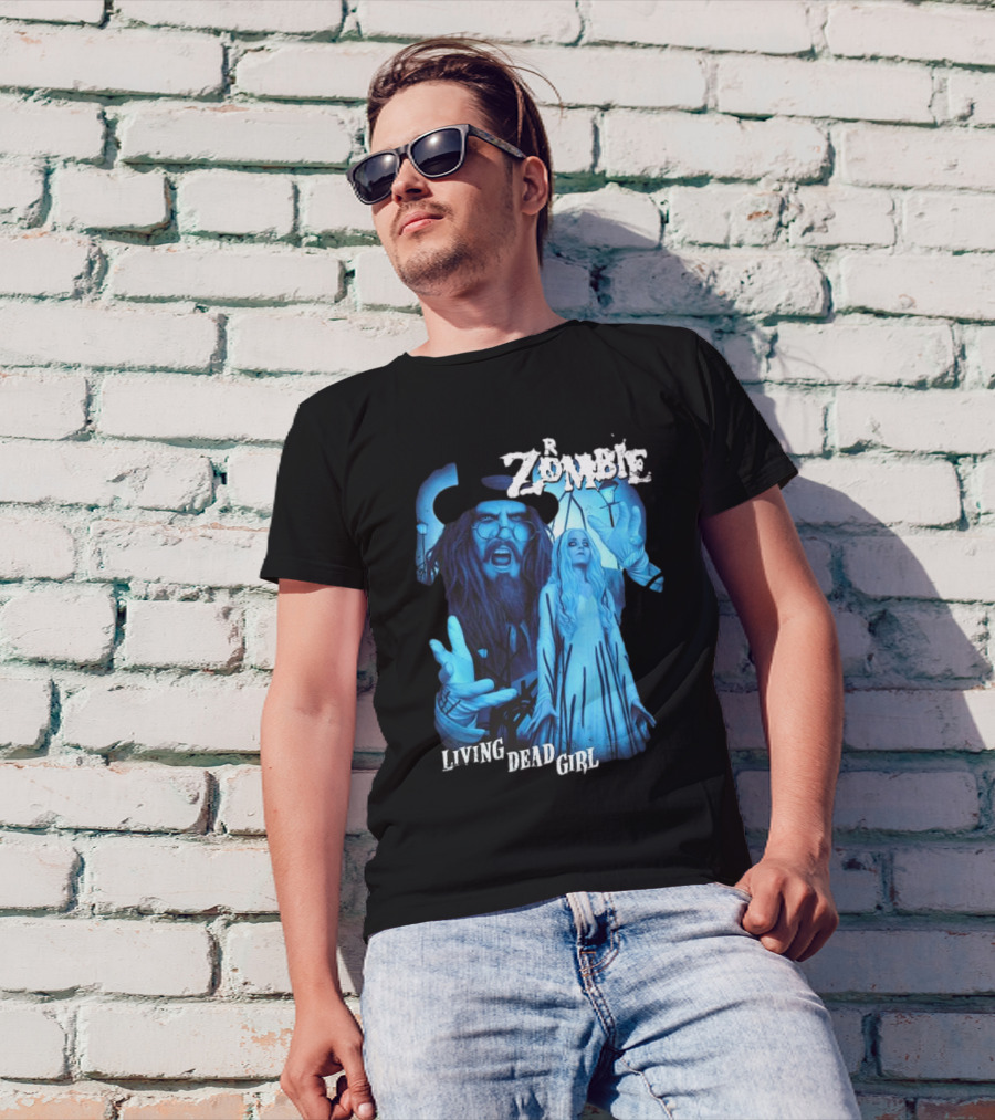 Rob Zombie Living Dead Girl Blue Gothic Horror T-Shirt