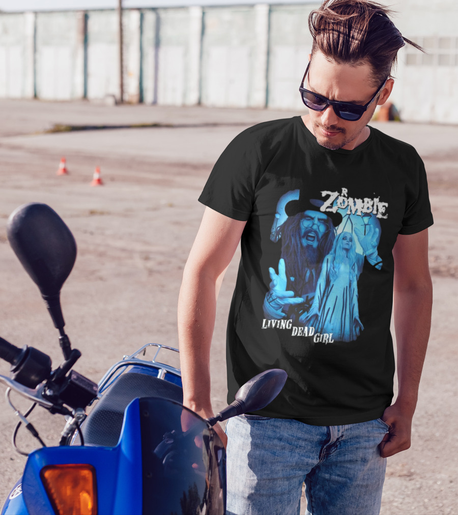 Rob Zombie Living Dead Girl Blue Gothic Horror T-Shirt