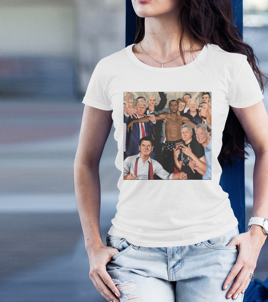 The Wright Artist Glory Boyz U.S. Political Leaders Group Photo T-Shirt