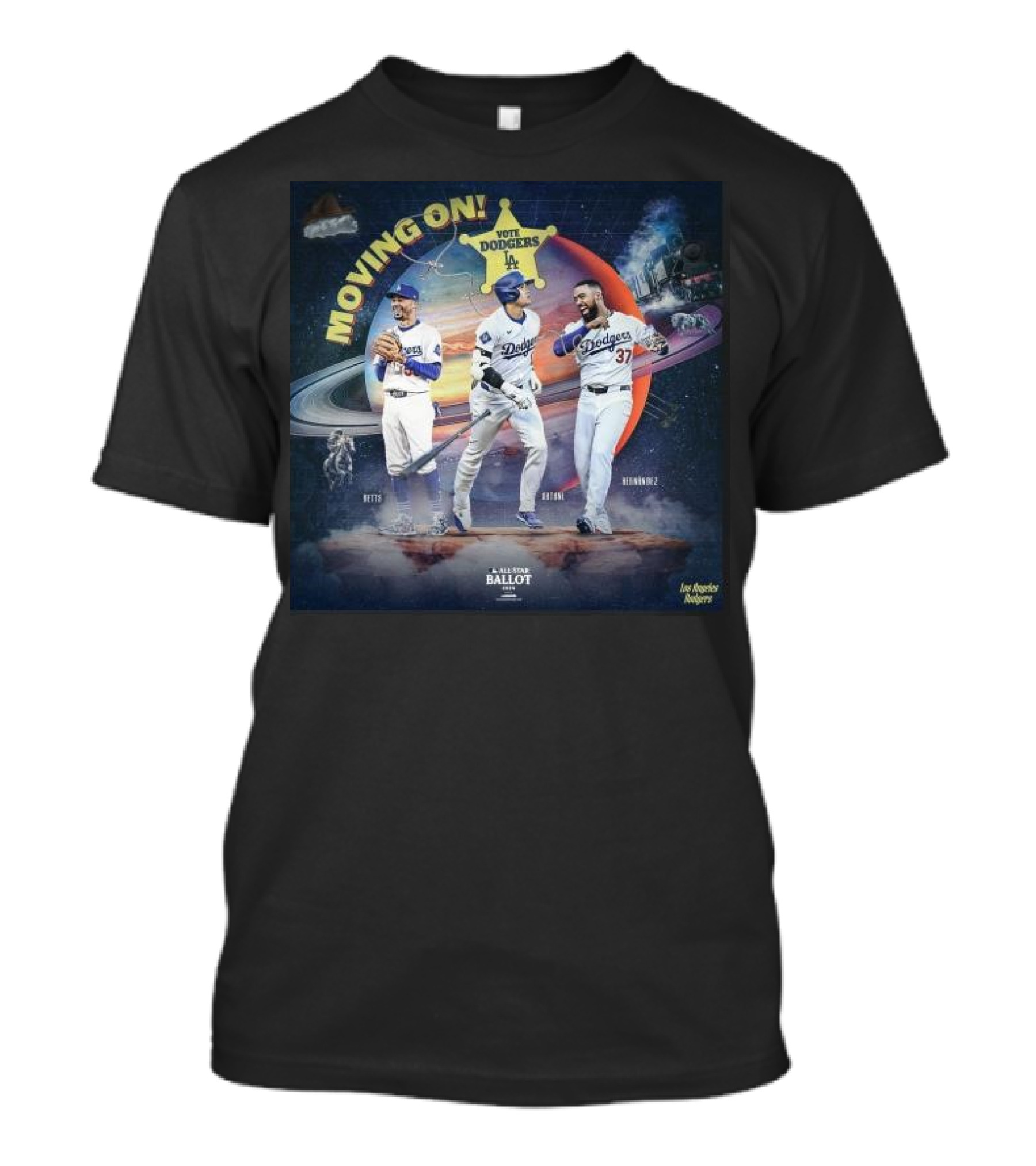 Moving On Vote Dodgers All-Star Ballot Mookie Betts Shohei Ohtani Teoscar Hernandez T-Shirt