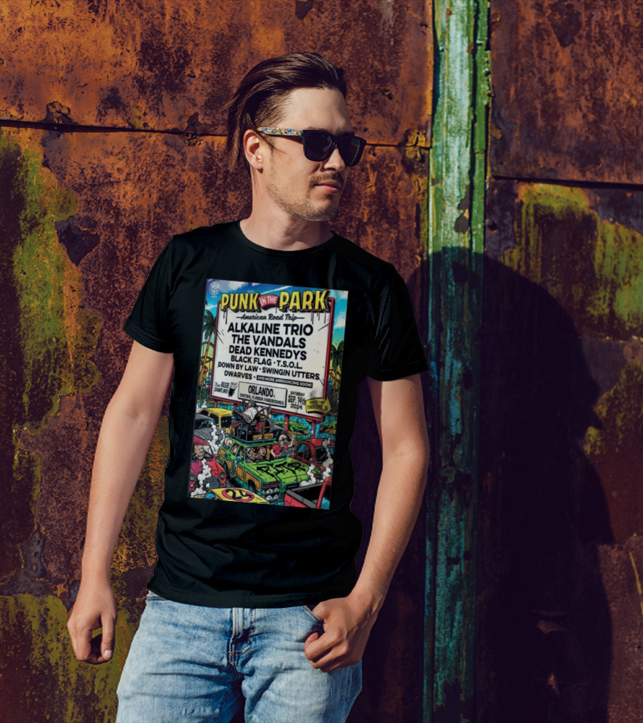 Punk In The Park American Road Trip Alkaline Trio The Vandals Dead Kennedys Black Flag TSOL Orlando September 14 2024 Central Florida Fairgrounds T-Shirt