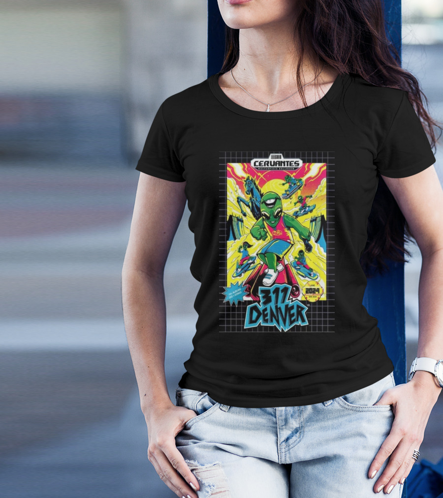 311 Denver Cervantes Masterpiece Ballroom June 30 2024 Alien Skateboarding T-Shirt
