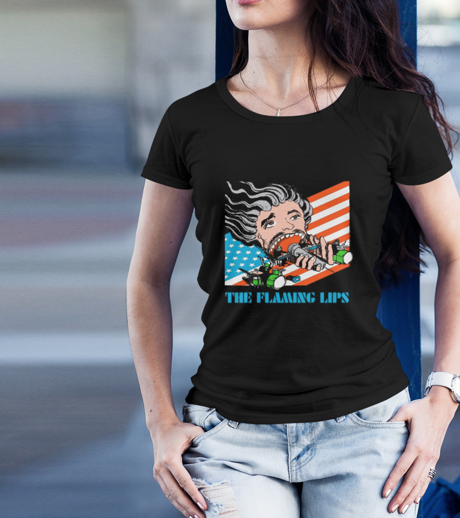 The Flaming Lips American Head Tour USA Flag T-Shirt
