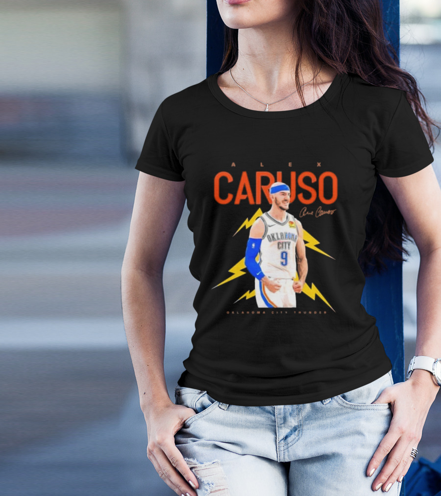 Alex Caruso Oklahoma City Thunder Basketball Superstar Signature T-Shirt