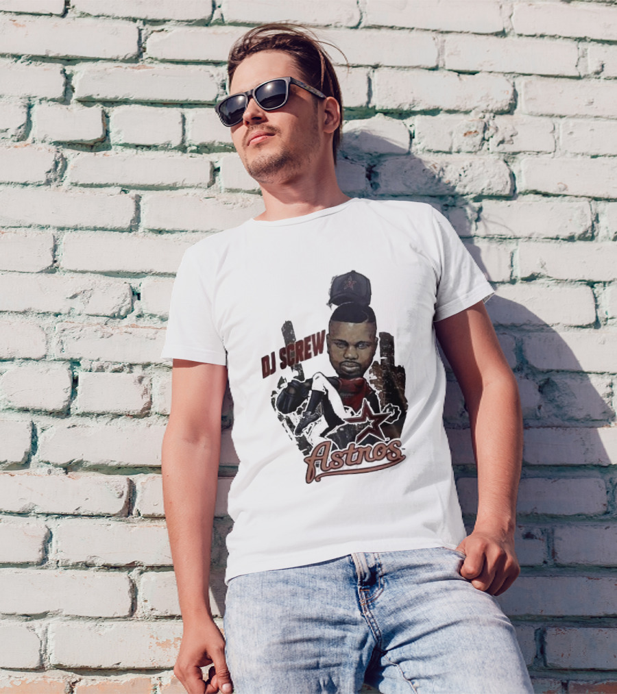 Astros DJ Screw Tribute With Star Icon T-Shirt