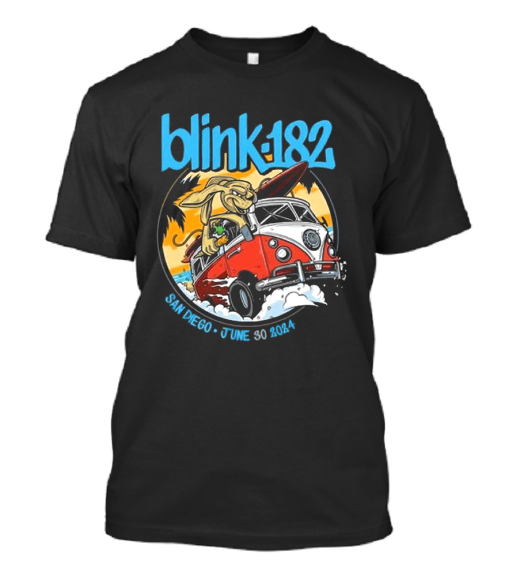 Blink-182 San Diego June 30 2024 Tour Surf Van T-Shirt