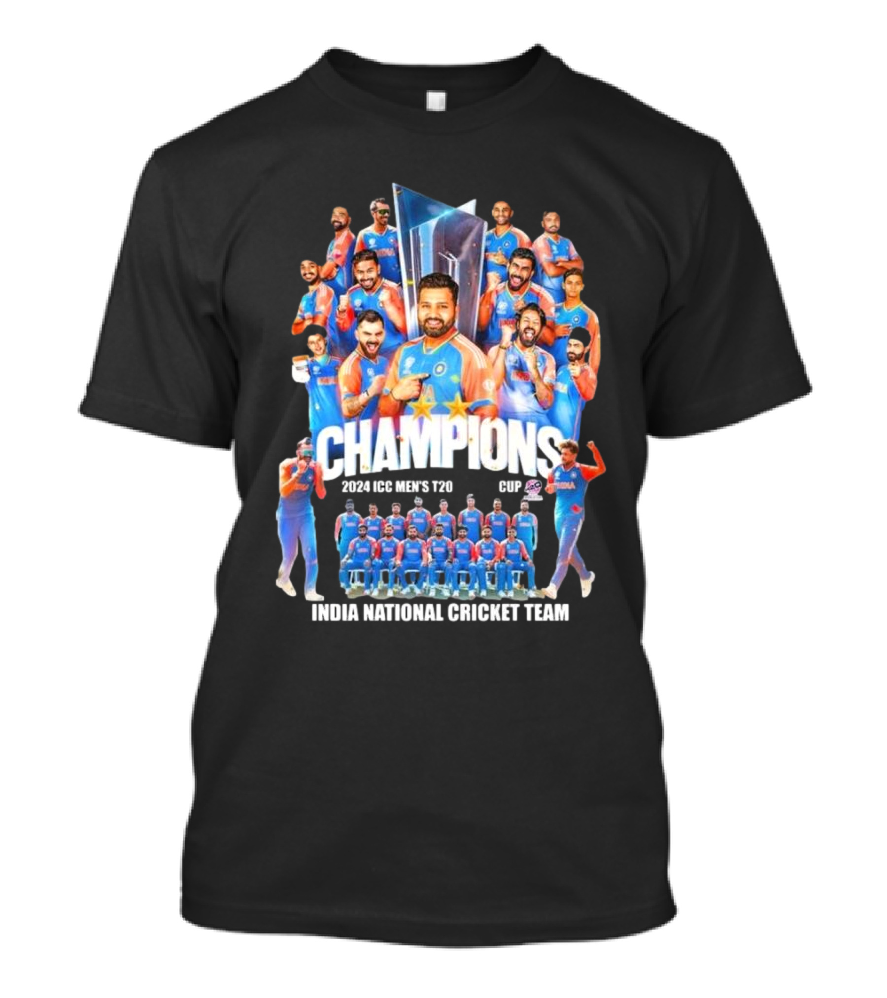 Champions India National Cricket Team 2024 ICC Men’s T20 World Cup T-Shirt