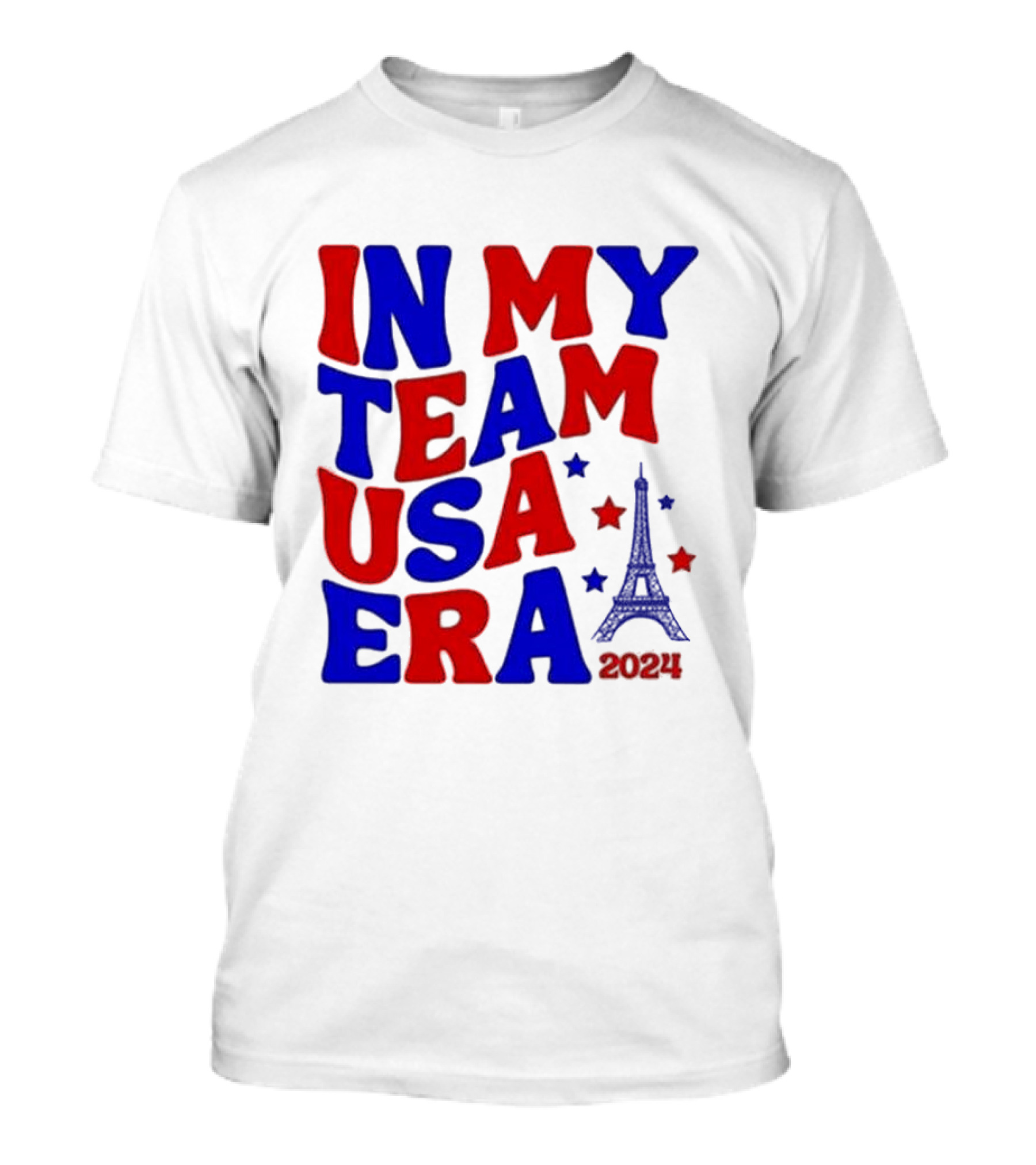 In My Team USA Era Paris 2024 Olympics Eiffel Tower Stars T-Shirt