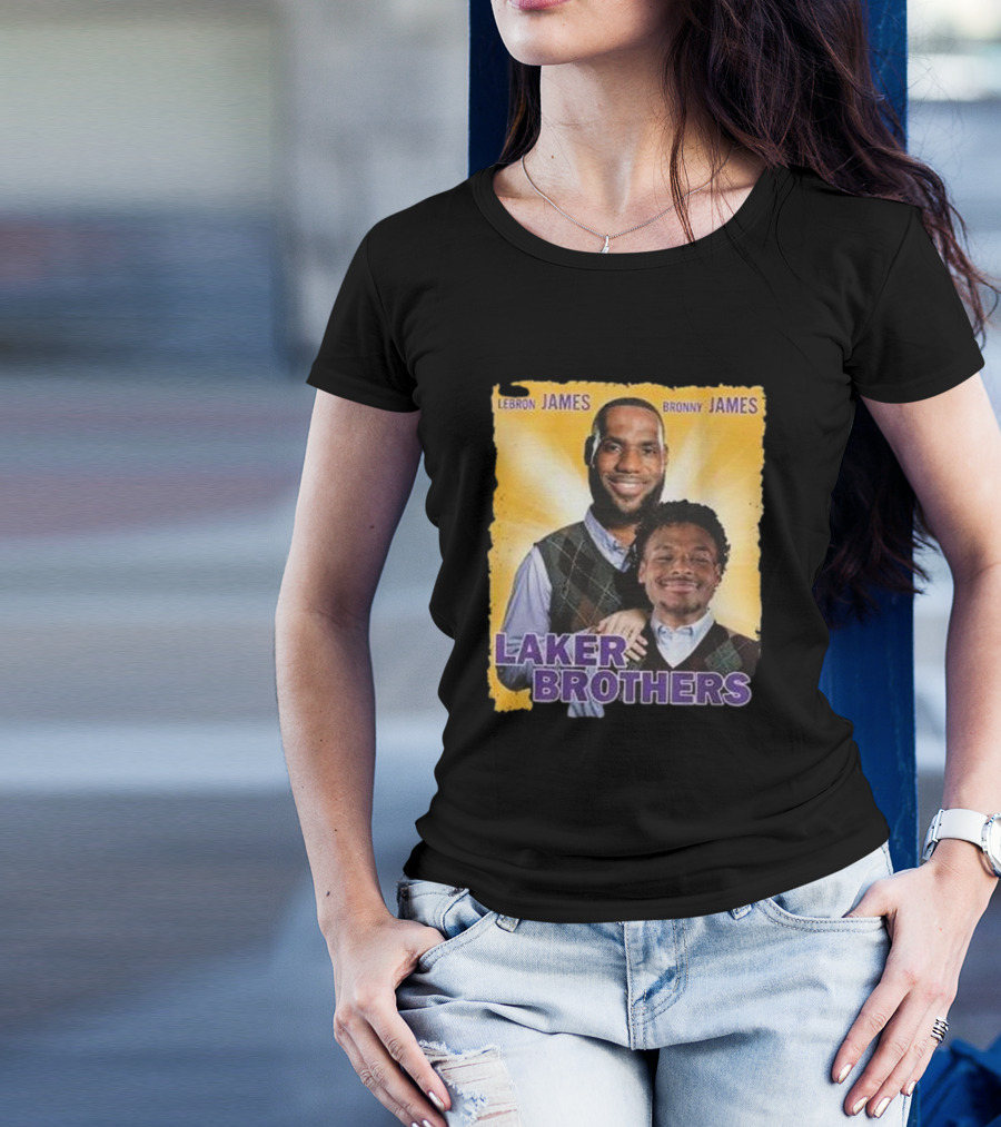 Lebron James Bronny James Laker Brothers T-Shirt